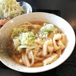 自家製麺 うどんAS - 焼肉定食のかけうどんは大盛にすると、麺は並のかけうどん単品と同じ量に。