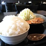 自家製麺 うどんAS - 焼肉定食のライスを大盛(＋５０円)にすると、０．７合はあったはず！