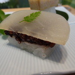 野菜寿し ポタジエ - 蕪：クロマイ・蕪・白米と手の込んだ押し寿司