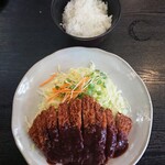 とんかつの山岡 - Wとんかつ、ご飯(中)