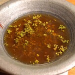 麻布 幸村 - 出汁に花山椒を入れて