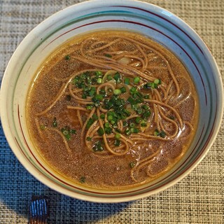 Yukimura - お出汁に乾麺のお蕎麦を入れて