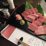 Kurogewagyuudainingu You - 九州地方のA-4等級を使用・塩・わさび・ポン酢で食べる石焼き焼き肉