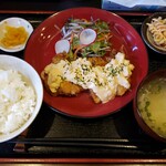 Washokudokoro Nekoya - チキン南蛮定食(800円)です。
