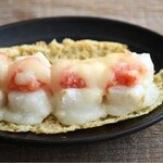 Grilled mochi mentaiko cheese