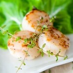 Herb grilled scallops