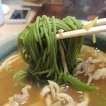 東家 - グリーン麺、、ここのはやわやわでした