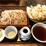 Yabu Soba - かき揚げせいろそば(大盛) ¥750+100-