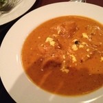 Mughal - バターチキンカレー。メニュー内では辛さ控えめみたい、全く辛くない！！