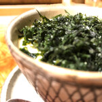 焼き鳥 とりら - 茶碗蒸し、たっぷりの青海苔