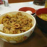すき家 - 料理写真:牛丼(並盛)モーニングセット［¥500］