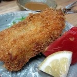 季節料理 藤原 - いわしフライを揚げてくれました＾＾