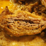 さぼてん食堂 - 合盛り贅沢キーマ（牛カツ）