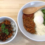 チリトマ ラーメン THANK - チリトマまぜそば (850円) + 辛いトマトラー油丼 (280円)