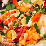 馳走庵 ひとひら - お刺身大皿盛り合わせ