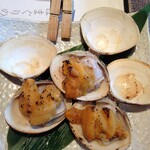 はまぐり庵 - (料理)はまぐりうに焼(3個)