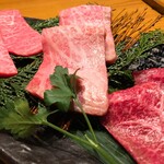 Specially selected Wagyu beef set meal with 3 lean meats
