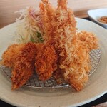 和風ダイニング しらはま - フライ定食、トッピングカキ