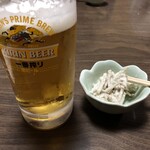 焼鳥マーくん - 生ビール 付出し