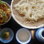 汐待茶寮 - かき揚げ天丼とうどん