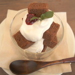 yuki cafe - チョコとラズベリーのケーキ
