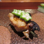 天寿し - 栄螺とオクラ