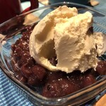 納言志るこ店 - バニラアイスを載せて、クリームざんざいを再現