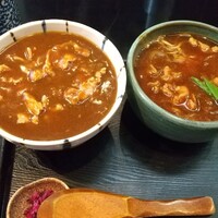 日本橋 やぶ久 - ミニカレー丼、ミニカレー南蛮そばセット 1,045円 ♪