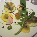 ラール・エ・ラ・マニエール - ズッキーニとマナガツオの前菜