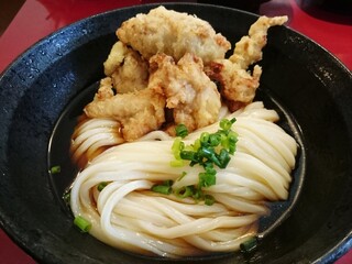 山下本気うどん - 鳥天 ぶっかけ