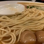 Yokohama Heti Kan - 限定 甘海老蕎麦 麺アップ