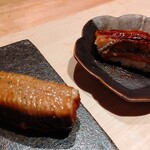 寿し おおはた - 穴子塩とタレ