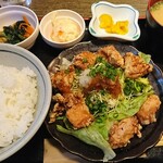 Robataya Musashi - 鶏唐揚げおろしポン酢定食  ¥680