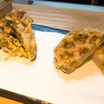 石臼挽き手打 蕎楽亭 - 天ぷら 舞茸とはす