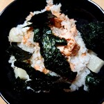 緒方 - 手揉みした海苔をかけて頂きました