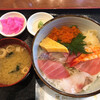 Hama Ichibanya - ランチの海鮮ちらし寿司７５０円（味噌汁漬物つき）