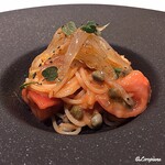 カーサ・デル・チーボ - 白魚と珊瑚樹ﾄﾏﾄのRosamarina風 冷製ｽﾊﾟｹﾞﾃｨｰﾆ