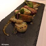 カーサ・デル・チーボ - 八戸産ｱﾜﾋﾞのTrifolata 鮑の肝ｿｰｽ