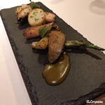 カーサ・デル・チーボ - 八戸産ｱﾜﾋﾞのTrifolata 鮑の肝ｿｰｽ