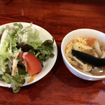 大衆中遊華食堂 八戒 - サラダとスープ