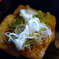 東京 芝 とうふ屋うかい - 葱をたっぷり載せていただく