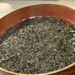 日の出寿司 - 海苔のお味噌汁