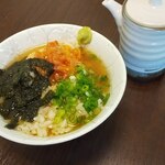 韩式腌鳕鱼内脏高汤茶泡饭