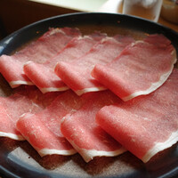 銀座しゃぶ通 マロニエゲート店 - 上牛ロースしゃぶセット（120g）（1390円）