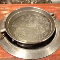 銀座しゃぶ通 - 麦とろセット 990円 の鍋
