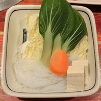 銀座しゃぶ通 - 麦とろセット 990円 の野菜