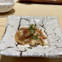 海味 - 愛知県産赤貝と長芋の胡麻油和え