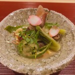 鮨ひろ瀬 - 蛍烏賊の胡麻タレ和え