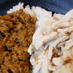 マガリ - タコキーマと鶏肉飯のあいがけ