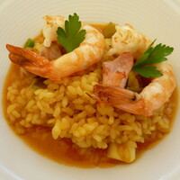 小笠原伯爵邸 - シーフードとサフランのアロスメロッソ